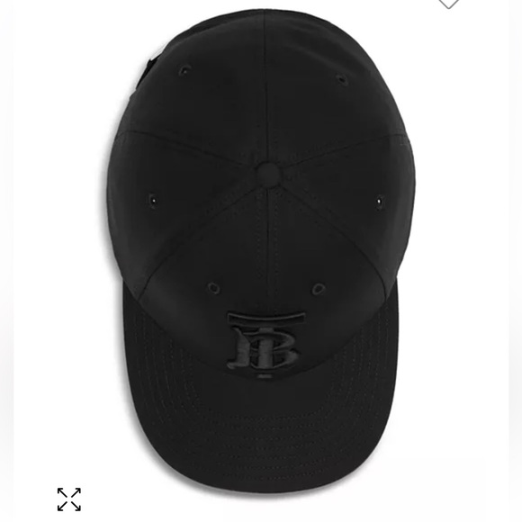 NWT Burberry Women’s Monogram Motif Baseball Cap Black on Black Luxury Gift - Picture 4 of 11
